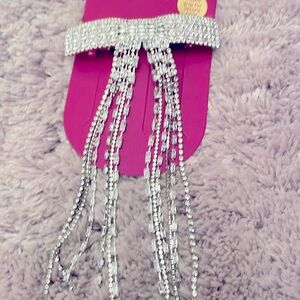 Beautiful cubic zirconia hair bow clip